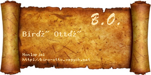 Biró Ottó névjegykártya