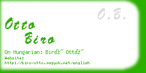 otto biro business card